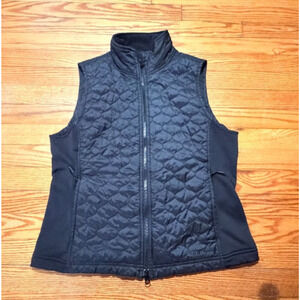 L.L. Bean Men's M PrimaLoft Packaway Vest Black Quilted Full Zip Puffer